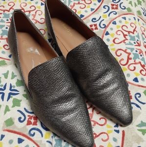 Calvin klein metallic flats